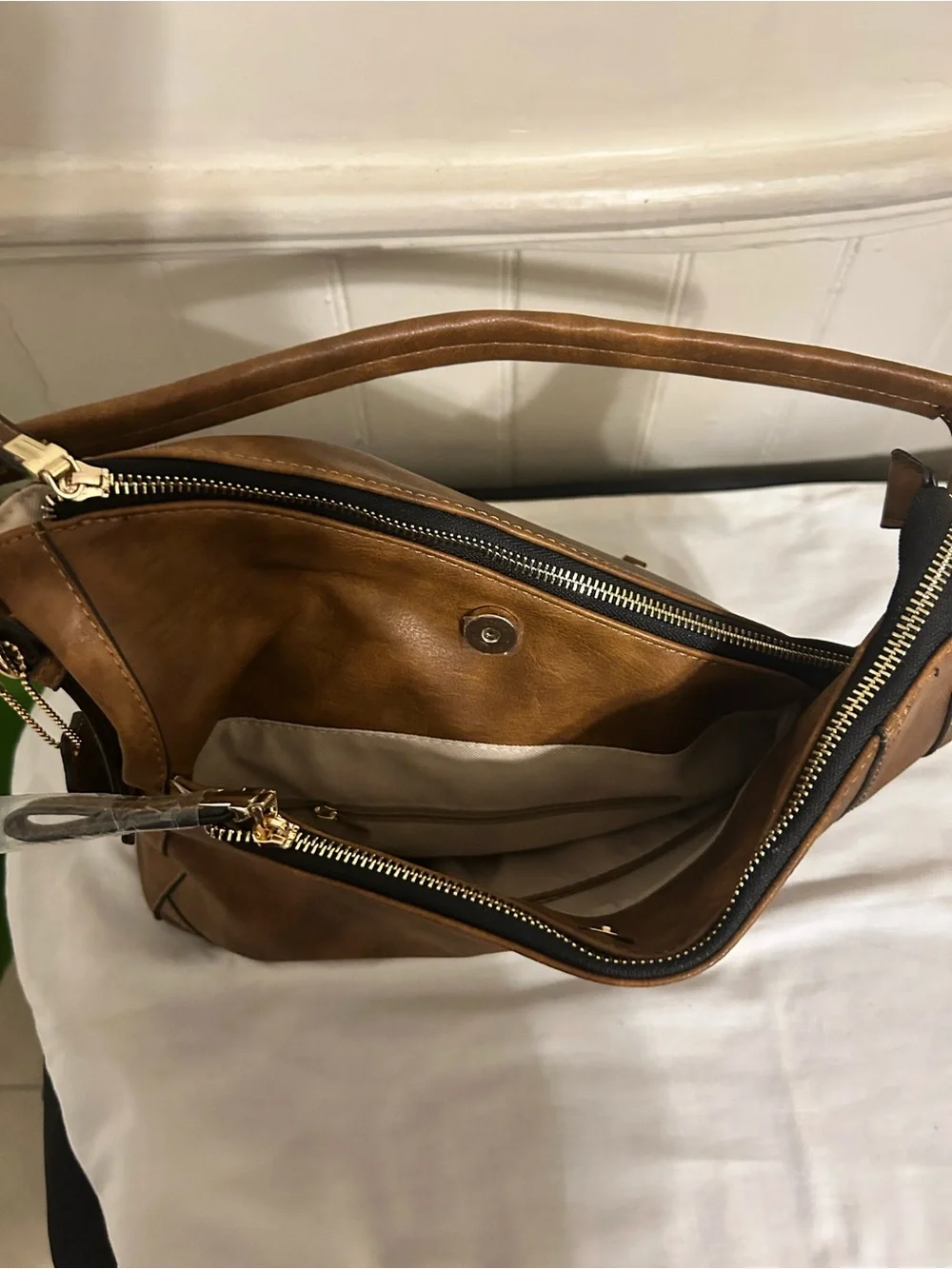 Jose Hess “For My Daughter Designer Bag” Cognac Brown Shoulder/Crossbody Bag/New